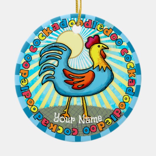 erfhaan keramisch ornament (Voorkant)