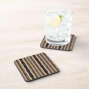 Erfstripe (zand + zwart) Golf Bier Onderzetter