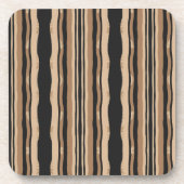 Erfstripe (zand + zwart) Golf Bier Onderzetter (Voorkant)