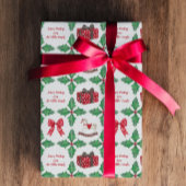 Erfstuk Hulst Patchwork Kerstmis Cadeaupapier