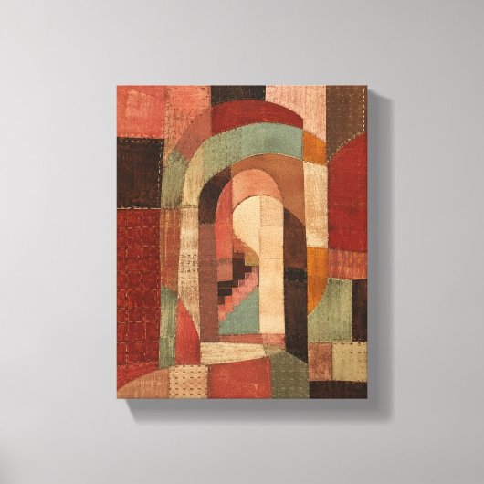 Erfstuk Patchwork Passage Geometrische Textiel Can Canvas Afdruk (Voorkant)