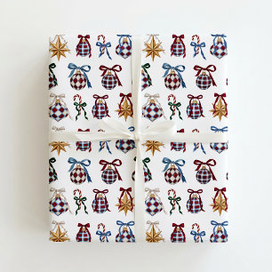 Erfstuk Patroon Kerstdinges Kerstcadeaupapier Cadeaupapier
