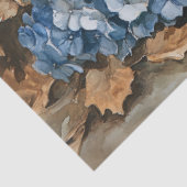 Erfstuk Pompoen Blauwe Hortensia Tissuepapier (Detail)