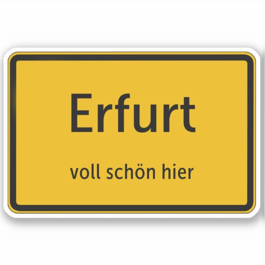 Erfurt Aufkleber Sticker Autoaufkleber (Voorkant)