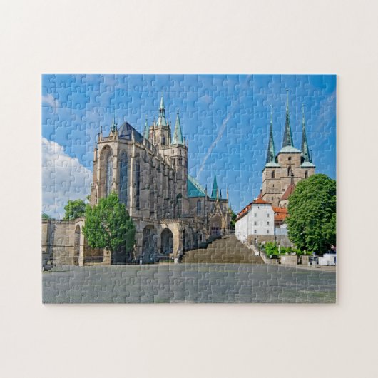 Erfurt Cathedral Duitsland. Legpuzzel (Horizontaal)