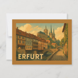 Erfurt Duitsland Stad Kunst Briefkaart