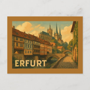 Erfurt Duitsland Stad Kunst Briefkaart