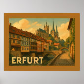 Erfurt Duitsland Stad Kunst Poster (Voorkant)