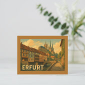 Erfurt Germany City Art Briefkaart (Staand voorkant)