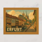Erfurt Germany City Art Briefkaart (Voorkant)