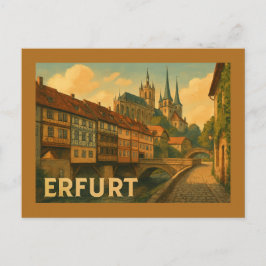 Erfurt Germany City Art Briefkaart