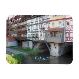 Erfurt Merchants Bridge foto Magneet