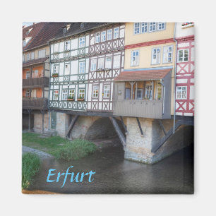 Erfurt Merchants Bridge foto Magneet