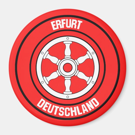 Erfurt Round Emblem Magneet (Voorkant)