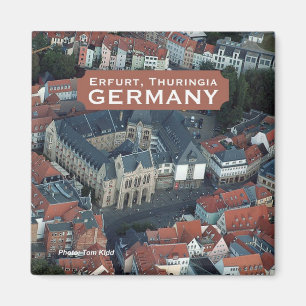 Erfurt, Thuringia Germany Foto Souvenir Magnet