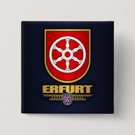 Erfurt Vierkante Button 5,1 Cm (Voorkant)