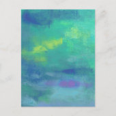 Erg Abstract in Aqua Greens en Blues Briefkaart (Voorkant)