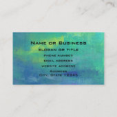 Erg Abstract in Aqua Greens en Blues Visitekaartje (Achterkant)