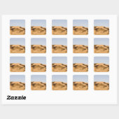 Erg Awbari, Saharawoestijn, Fezzan, Libië. 2 Vierkante Sticker (Vel)