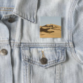 Erg Awbari, Saharawoestijn, Fezzan, Libië. 4 Vierkante Button 5,1 Cm (In situ)