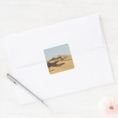 Erg Awbari, Saharawoestijn, Fezzan, Libië. 4 Vierkante Sticker (Envelop)