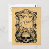 Erg bitter Absinthe van Ophelia Briefkaart (Voorkant / Achterkant)