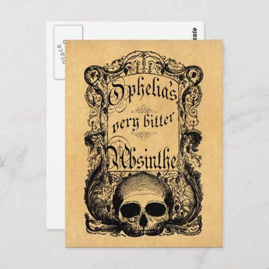 Erg bitter Absinthe van Ophelia Briefkaart (Voorkant / Achterkant)