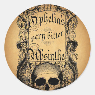 Erg bitter Absinthe van Ophelia Ronde Sticker