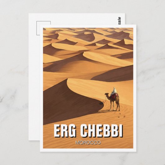 Erg Chebbi Merzouga Marokko Reizen Briefkaart (Voorkant / Achterkant)