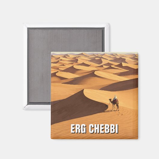 Erg Chebbi Merzouga Marokko Reizen Magneet (Voorkant / Achterkant)