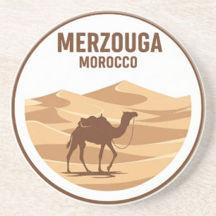 Erg Chebbi Merzouga Marokko Reizen Zandsteen Onderzetter
