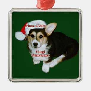 Erg Corgi-kerstmis - Gimli Pup Premium Square Orn Metalen Ornament