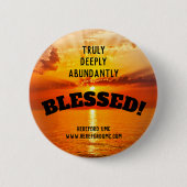 Erg diep Ablued Sunrise Church Ronde Button 5,7 Cm (Voorkant)