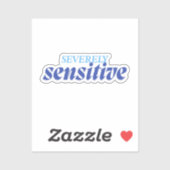 Erg gevoelig | Grappige Angst Antisociaal Blauw Sticker (Vel)