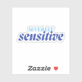 Erg gevoelig | Grappige Angst Antisociaal Blauw Sticker
