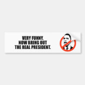 Erg grappig, haal nu het echte president uit bumpersticker (Voorkant)