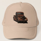 Erg ingeweven '37 Chevy-oogst op vrachtwagenchauff Trucker Pet (Voorkant)