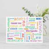 Erg kleurrijk meertalig bedankt - Kaart (Staand voorkant)