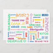 Erg kleurrijk meertalig bedankt - Kaart (Voorkant / Achterkant)