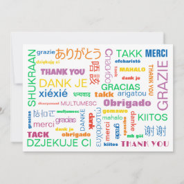 Erg kleurrijk meertalig bedankt - Kaart