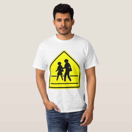 Erg leuk School Crossing Sign T-shirt (Voorkant volledig)