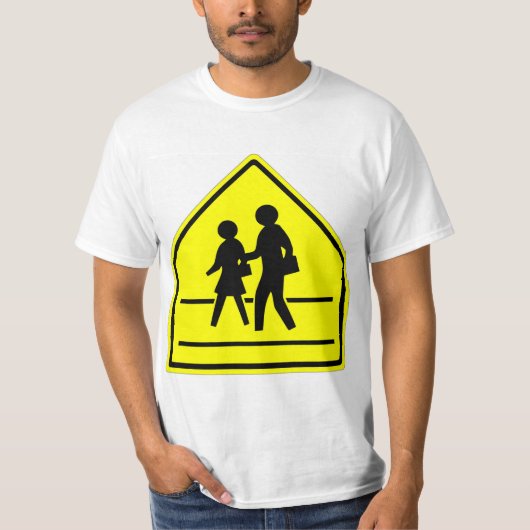 Erg leuk School Crossing Sign T-shirt (Voorkant)