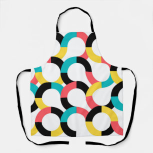 Erg, modern trendy cirkelvormig geometrisch patroo schort