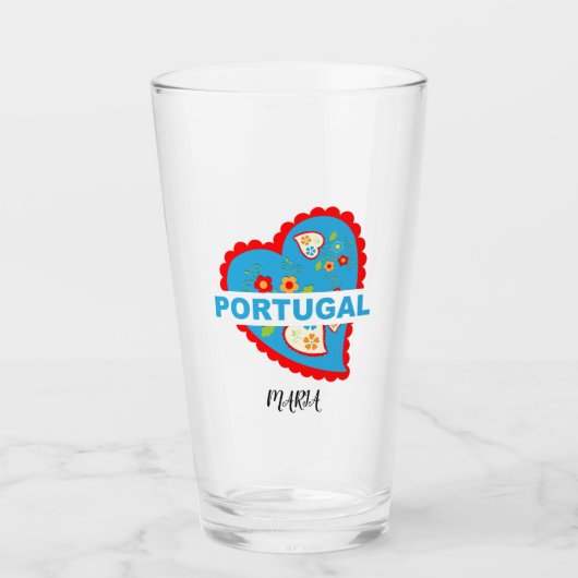 Erg Portugees hart Glas (Voorkant)