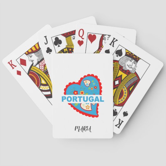 Erg Portugees hart Pokerkaarten (Achterkant)