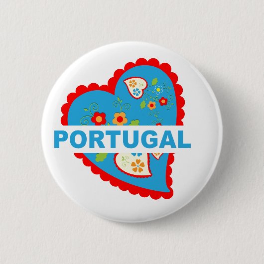 Erg Portugees hart Ronde Button 5,7 Cm (Voorkant)