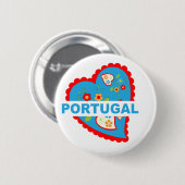 Erg Portugees hart Ronde Button 5,7 Cm (Voorkant /achterkant)