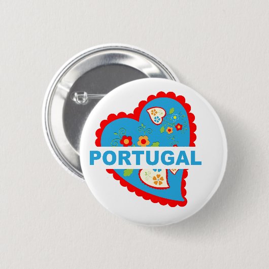 Erg Portugees hart Ronde Button 5,7 Cm (Voorkant /achterkant)