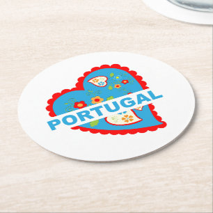 Erg Portugees hart Ronde Kartonnen Onderzetter