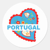 Erg Portugees hart Ronde Sticker (Voorkant)